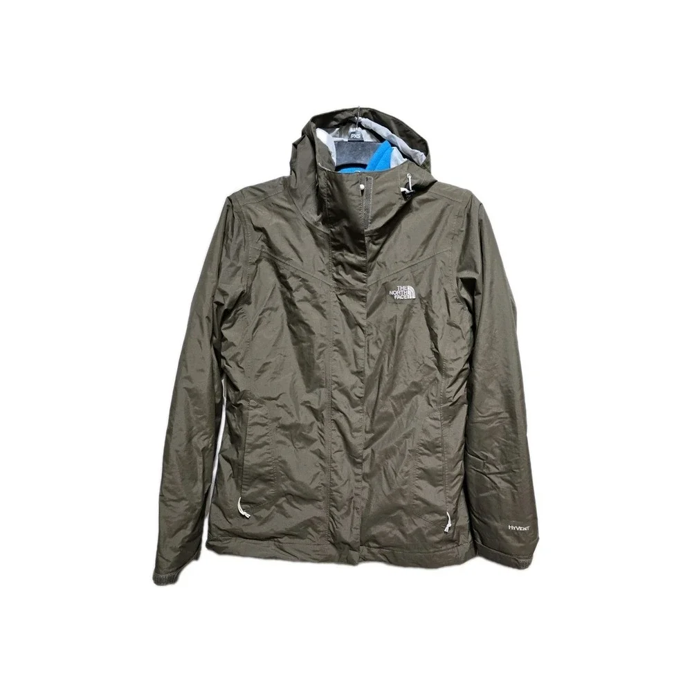 The‎ North Face Women's Hyvent Jacket  Small Brown Fleec Blue Nylon